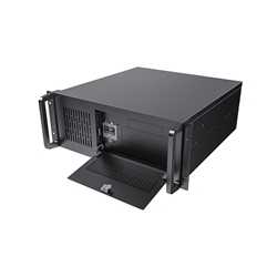 CiT 4U Rackmount Server Case 500mm, Heavy-Duty Industrial Chassis with Lockable Front Door, Supports ATX/mATX, 8x Internal HDD B