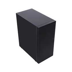 CIT Silent ES Black Mid-Tower Low Noise Computer Case with 2 x 120mm PWM Cooling Fans Included Sound Dampening Material