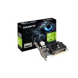 Gigabyte NVIDIA GeForce GT 710 2GB DDR3 Low Profile Graphics Card, 954 MHz Core Clock, Single Fan, 1x DVI-D / 1x D-Sub / 1x HDMI