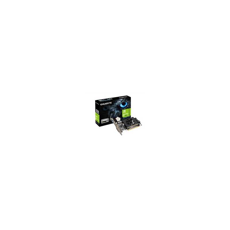Gigabyte NVIDIA GeForce GT 710 2GB DDR3 Low Profile Graphics Card, 954 MHz Core Clock, Single Fan, 1x DVI-D / 1x D-Sub / 1x HDMI