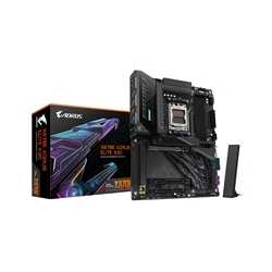 Gigabyte X870E AORUS ELITE X3D AMD AM5 Socket Motherboard, ATX, 4x DDR5 Slots, 4x M.2 Sockets, Fitted I/O Shield, 5GbE LAN, Wi-F