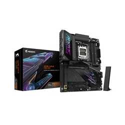 Gigabyte X870E AORUS PRO X3D AMD AM5 Socket Motherboard, ATX, 4x DDR5 Slots, 4x M.2 Sockets, Fitted I/O Shield, 5GbE LAN, Wi-Fi 