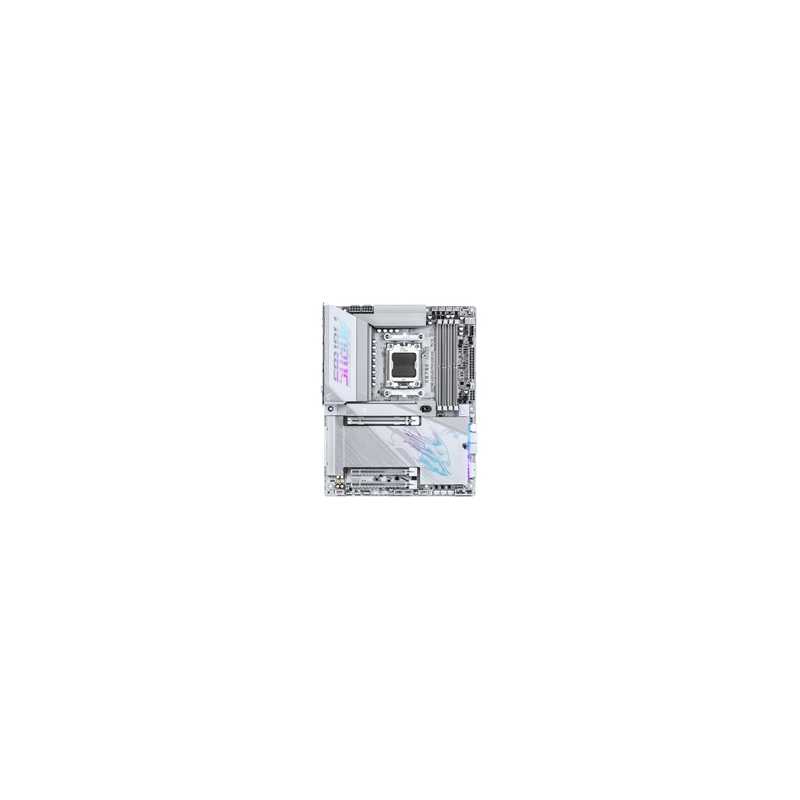 Gigabyte X870E AORUS PRO X3D ICE AMD AM5 Socket Motherboard, ATX, 4x DDR5 Slots, 4x M.2 Sockets, Fitted I/O Shield, 5GbE LAN, Wi