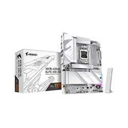 Gigabyte X870 AORUS ELITE X3D ICE AMD AM5 Socket Motherboard, ATX, 4x DDR5 Slots, 4x M.2 Sockets, 5GbE LAN, Wi-Fi 7, 1x HDMI Por