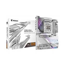 Gigabyte X870E AORUS MASTER X3D ICE AMD AM5 Socket Motherboard, ATX, 4x DDR5 Slots, 5x M.2 Sockets, Fitted I/O Shield, 10GbE LAN