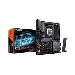 Gigabyte X870E EAGLE X3D WIFI7 AMD AM5 Socket Motherboard, ATX, 4x DDR5 Slots, 4x M.2 Sockets, Fitted I/O Shield, 5GbE LAN, Wi-F