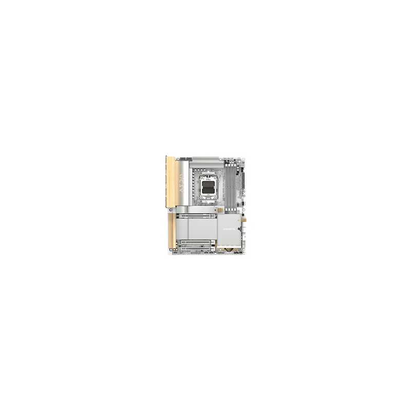 Gigabyte X870E AERO X3D WOOD AMD AM5 Socket Motherboard, ATX, 4x DDR5 Slots, 4x M.2 Sockets, Fitted I/O Shield, 2x 5GbE LAN, Wi-