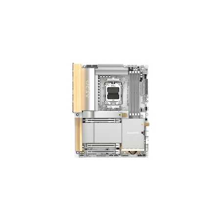 Gigabyte X870E AERO X3D WOOD AMD AM5 Socket Motherboard, ATX, 4x DDR5 Slots, 4x M.2 Sockets, Fitted I/O Shield, 2x 5GbE LAN, Wi-