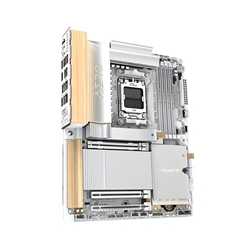 Gigabyte X870E AERO X3D WOOD AMD AM5 Socket Motherboard, ATX, 4x DDR5 Slots, 4x M.2 Sockets, Fitted I/O Shield, 2x 5GbE LAN, Wi-