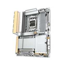 Gigabyte X870E AERO X3D WOOD AMD AM5 Socket Motherboard, ATX, 4x DDR5 Slots, 4x M.2 Sockets, Fitted I/O Shield, 2x 5GbE LAN, Wi-