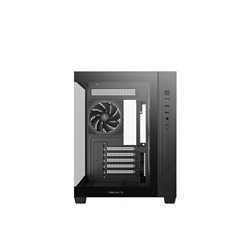 DeepCool CG330 3F ARGB Dual-Chamber Micro-ATX Tower Case, Tempered Glass Panels, 3 x 120mm ARGB Fans, USB 3.0, ITX/Micro-ATX, Bl