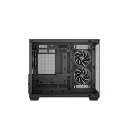 DeepCool CG330 3F ARGB Dual-Chamber Micro-ATX Tower Case, Tempered Glass Panels, 3 x 120mm ARGB Fans, USB 3.0, ITX/Micro-ATX, Bl