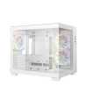 DeepCool CG330 3F ARGB Dual-Chamber Micro-ATX Tower Case, Tempered Glass Panels, 3 x 120mm ARGB Fans, USB 3.0, ITX/Micro-ATX, Wh