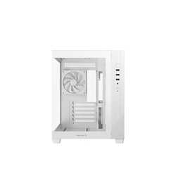 DeepCool CG330 3F ARGB Dual-Chamber Micro-ATX Tower Case, Tempered Glass Panels, 3 x 120mm ARGB Fans, USB 3.0, ITX/Micro-ATX, Wh
