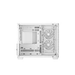 DeepCool CG330 3F ARGB Dual-Chamber Micro-ATX Tower Case, Tempered Glass Panels, 3 x 120mm ARGB Fans, USB 3.0, ITX/Micro-ATX, Wh