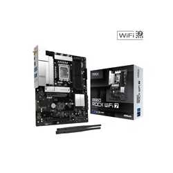 ASRock B860 Rock WiFi 7 Intel 1851 Socket Motherboard, ATX, 4x DDR5 Slots, 3x M.2 Sockets, Fitted I/O Shield, 2.5GbE LAN, Wi-Fi 