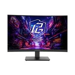 ASRock Phantom Gaming PG27QRT1B 27 Inch QHD (2560 x 1440) Curved 1500R VA Gaming Monitor, 180Hz 1ms (MPRT) Response Time, 2 x HD