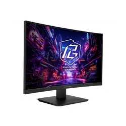 ASRock Phantom Gaming PG27QRT1B 27 Inch QHD (2560 x 1440) Curved 1500R VA Gaming Monitor, 180Hz 1ms (MPRT) Response Time, 2 x HD