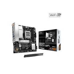 ASRock B850M Rock WiFi AMD AM5 Socket Motherboard, Micro-ATX, 2x DDR5 Slots, 2x M.2 Sockets, Fitted I/O Shield, 2.5GbE LAN, Wi-F