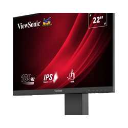 Viewsonic VG Series VG2208A LED Monitor 22 Inch With USB Hub, 1920 x 1080, Full HD Black, 100Hz, 5ms, HDMI, DisplayPort, Height-