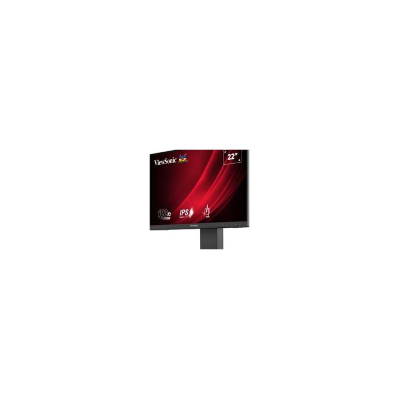 Viewsonic VG Series VG2208A LED Monitor 22 Inch With USB Hub, 1920 x 1080, Full HD Black, 100Hz, 5ms, HDMI, DisplayPort, Height-