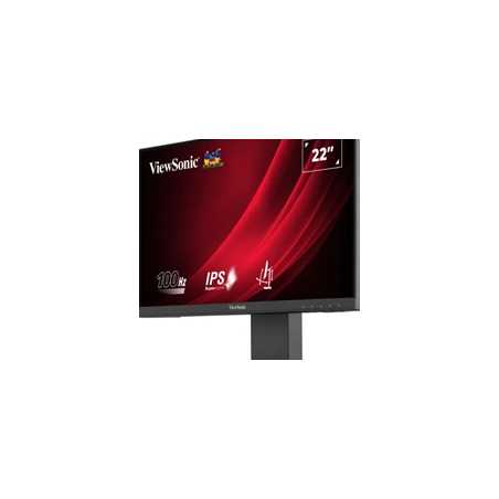Viewsonic VG Series VG2208A LED Monitor 22 Inch With USB Hub, 1920 x 1080, Full HD Black, 100Hz, 5ms, HDMI, DisplayPort, Height-
