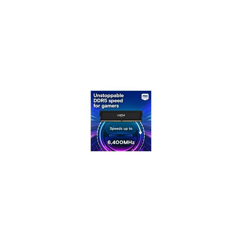 Crucial Pro (CP16G60C36U5B) DDR5-6000 16GB UDIMM OC Gaming Memory CL36