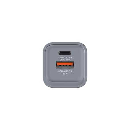 Verbatim (32200) GNC-35 GaN Charger 35W with 1 x USB-C PD 35W / 1 x USB-A QC 3.0 (EU/UK/US)