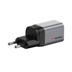 Verbatim (32200) GNC-35 GaN Charger 35W with 1 x USB-C PD 35W / 1 x USB-A QC 3.0 (EU/UK/US)