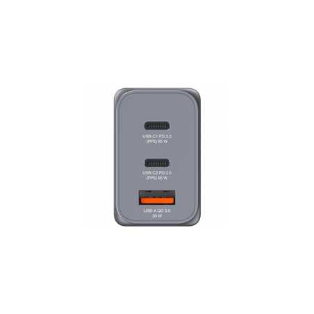Verbatim (32201) GNC-65 GaN Charger 65W with 2 x USB-C PD 65W / 1 x USB-A QC 3.0 (EU/UK/US)