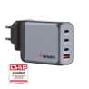Verbatim (32202) GNC-100 GaN Charger 100W with 2 x USB-C PD 100W / 1 x USB-C PD 65W / 1 x USB-A QC 3.0 (EU/UK/US)