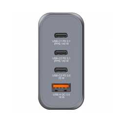 Verbatim (32203) GNC-140 GaN Charger 140W with 2 x USB-C PD 140W / 1 x USB-C PD 20W / 1 x USB-A QC 3.0 (EU/UK/US)