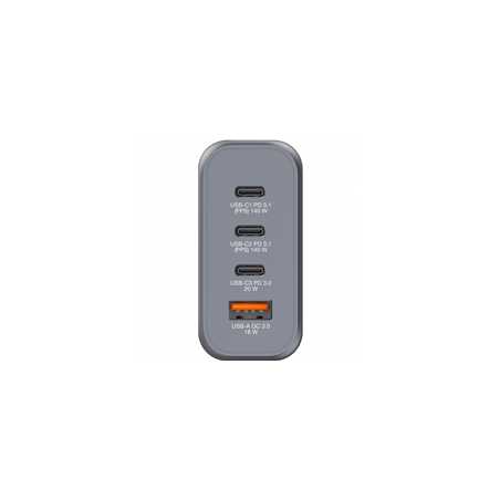 Verbatim (32203) GNC-140 GaN Charger 140W with 2 x USB-C PD 140W / 1 x USB-C PD 20W / 1 x USB-A QC 3.0 (EU/UK/US)