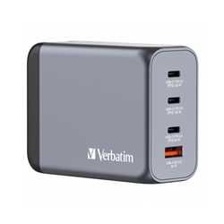 Verbatim (32204) GNC-200 GaN Charger 200W with 2 x USB-C PD 100W / 1 x USB-C PD 65W / 1 x USB QC 3.0 (EU/UK/US)