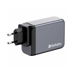 Verbatim (32205) GNC-240 GaN Charger 240W With 1 X USB-C 140W /1 X USB-C 100W / 1 X USB-C 65W / 1 X USB-A QC 3.0 (EU/UK/US)