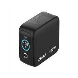 Verbatim Mini GaN Charger 100W With Display, 100W 3-Port + 100W USB-C to USB-C Cable