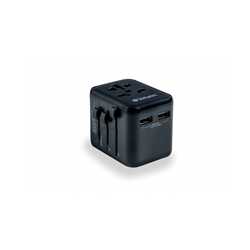 Verbatim (49543) UTA-01 Universal Travel Adapter with 2 x USB-A Ports 12W