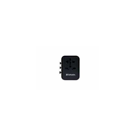 Verbatim (49543) UTA-01 Universal Travel Adapter with 2 x USB-A Ports 12W