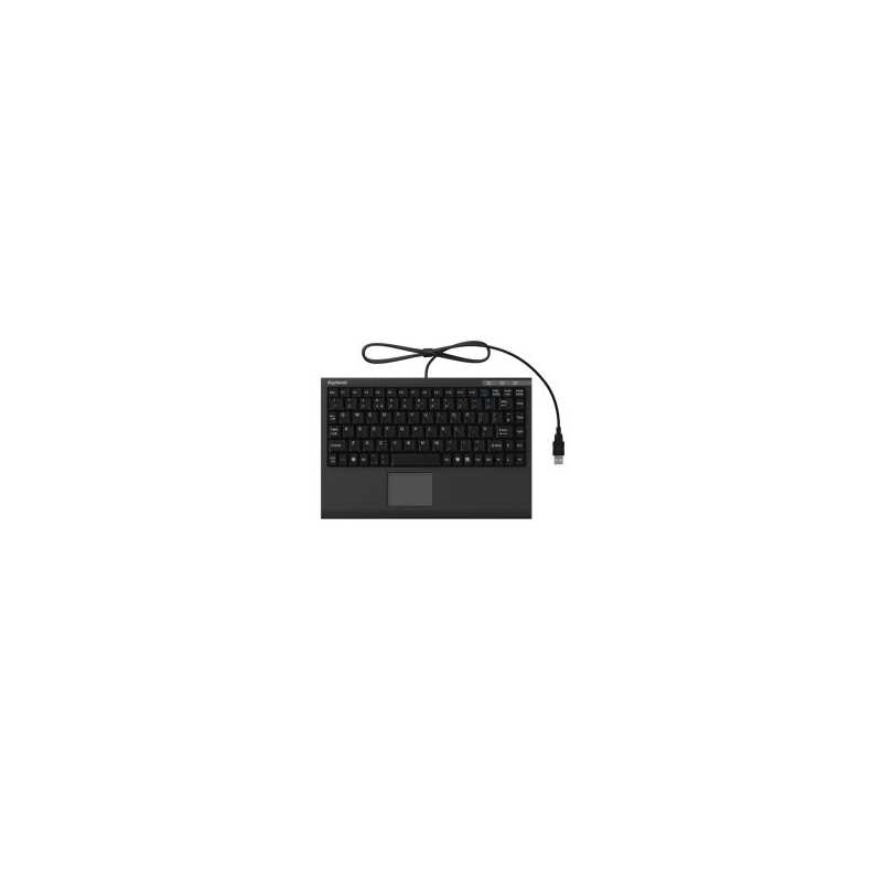 Keysonic ACK540U+ Wired Mini Keyboard, USB, Builtin Touchpad, UK Layout