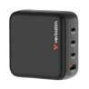 Verbatim (30240) Mini GaN Charger 140W With Display, 140W 4-Port + 140W USB-C to USB-C Cable