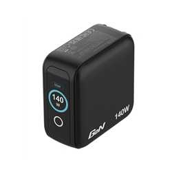 Verbatim (30240) Mini GaN Charger 140W With Display, 140W 4-Port + 140W USB-C to USB-C Cable