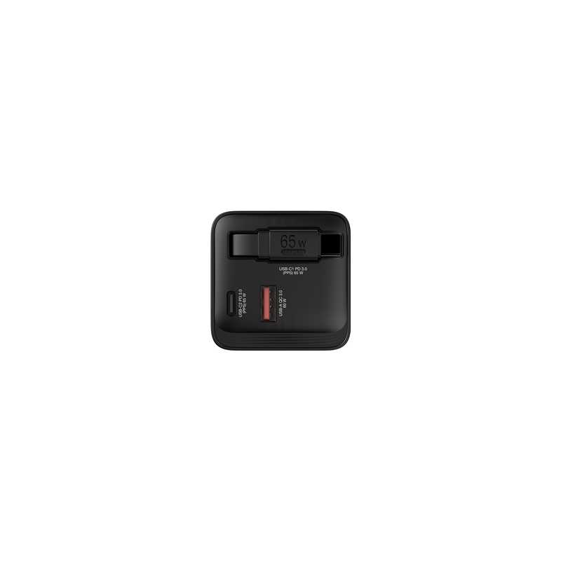 Verbatim (32217) GaN Wall Charger 65W 2 Port with Retractable Cable