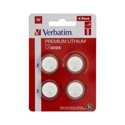 Verbatim (49532) CR2025 Battery Lithium 3V 4 Pack