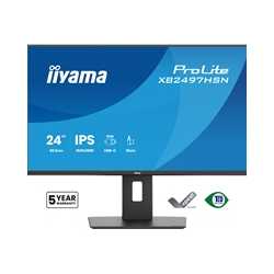 iiyama XB2497HSN-B1 24" IPS LCD USB-C Dock Display with 65W Charging, 4ms (1ms MPRT, Full HD 1920x1080, 350 cd/m2 Brightness, R