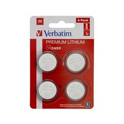 Verbatim (49535) CR2450 Battery Lithium 3V 4 Pack