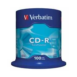 Verbatim (43411) CD-R 52X 700MB 100 Pack Spindle Datalife Plus