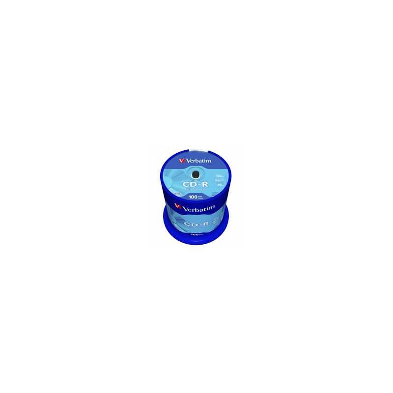Verbatim (43411) CD-R 52X 700MB 100 Pack Spindle Datalife Plus