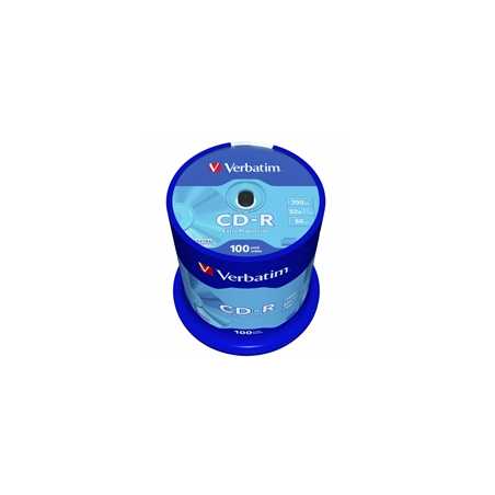 Verbatim (43411) CD-R 52X 700MB 100 Pack Spindle Datalife Plus
