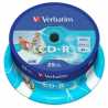 Verbatim CD-R Wide Inkjet Printable ID Branded 25 Pack Spindle AZO 700MB 52X