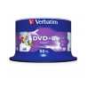 Verbatim DVD+R 16X 4.7GB 50 Pack Spindle Wide Inkjet Printable No ID